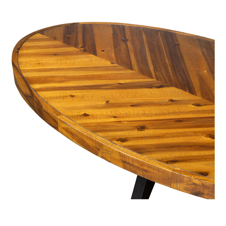 SwayLiving - Parq Oval Coffee Table Amber - TL-1020-14 | SwayLiving