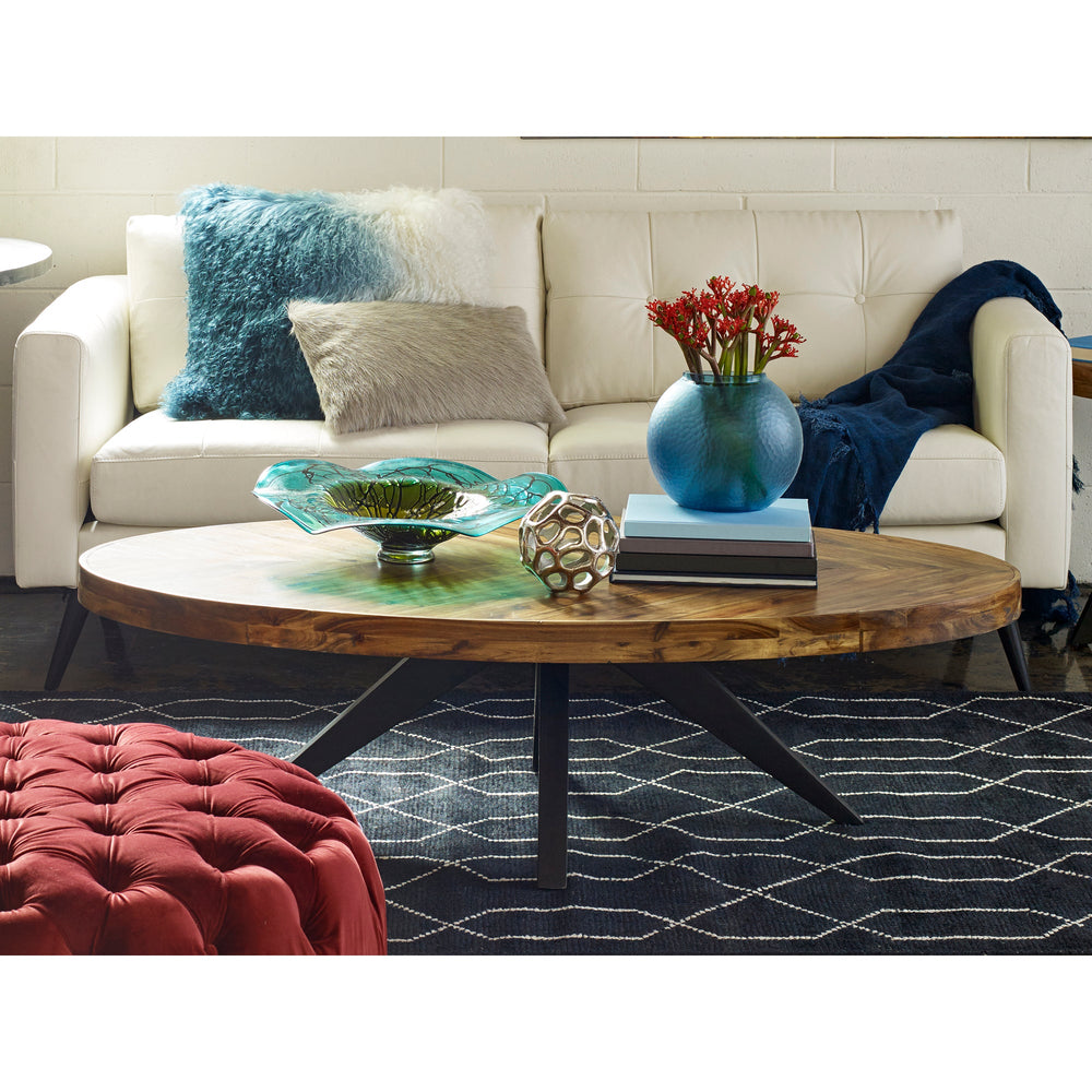 SwayLiving - Parq Oval Coffee Table Amber - TL-1020-14 | SwayLiving