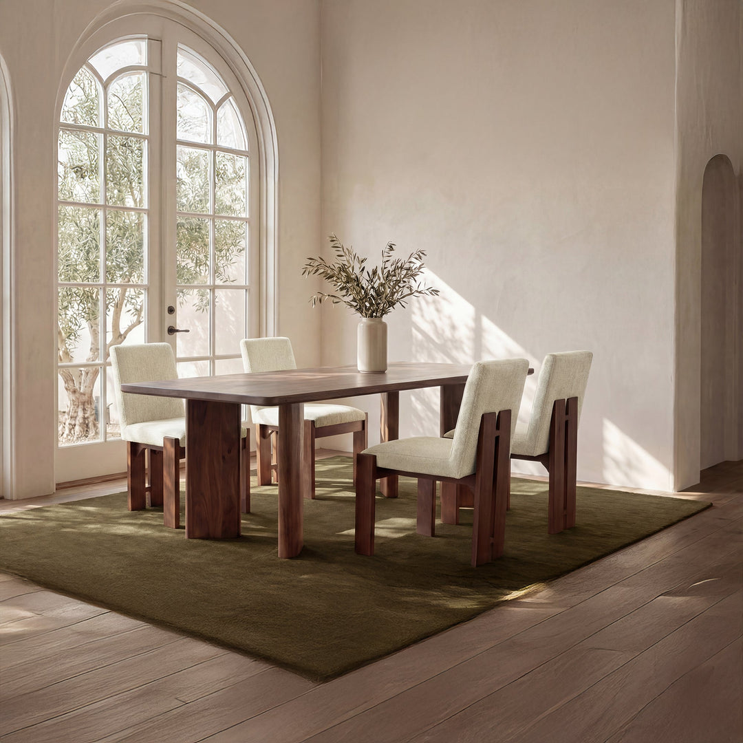 Mia Dining Chair Beige-Set of Two