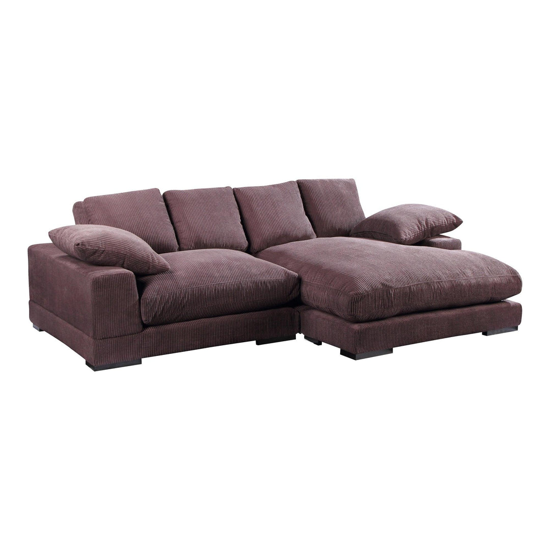 Plunge Sectional Dark Brown - SwayLiving