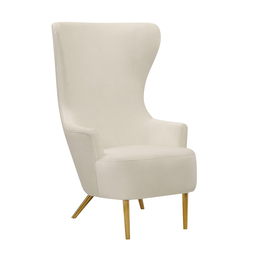 SwayLiving Julia Cream Wingback Chair ACCENT + LOUNGE CHAIRS