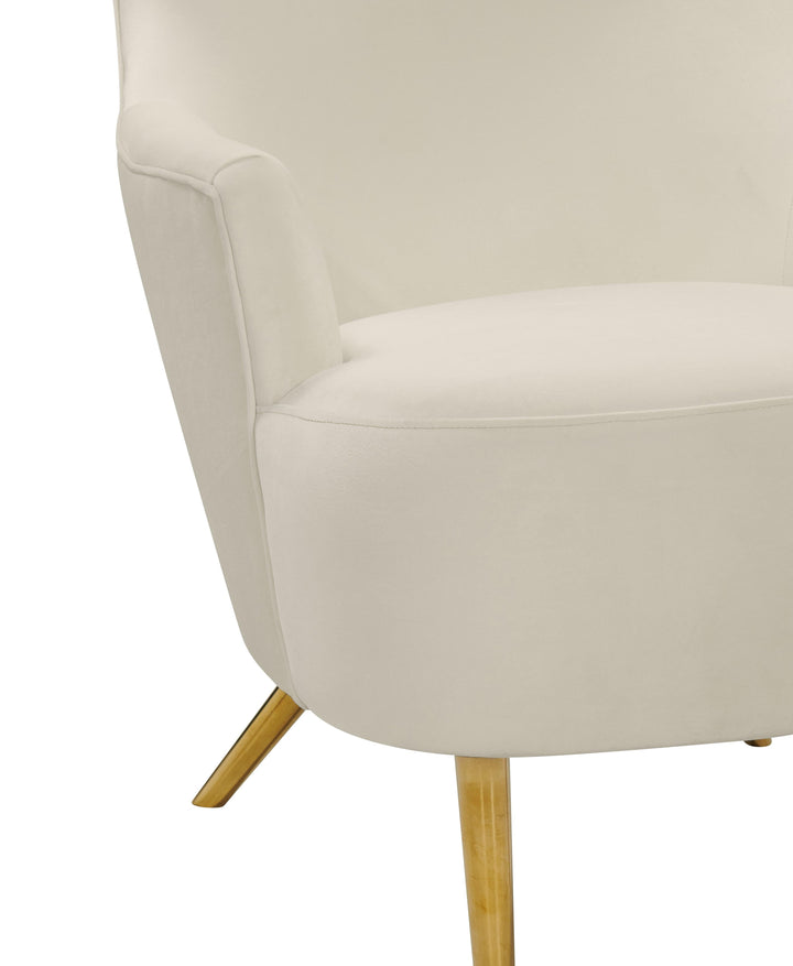 SwayLiving Julia Cream Wingback Chair ACCENT + LOUNGE CHAIRS