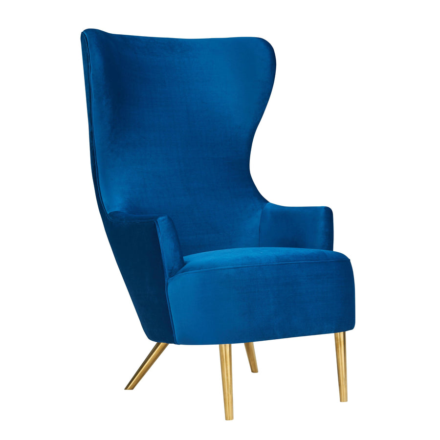 SwayLiving Julia Navy Wingback Chair ACCENT + LOUNGE CHAIRS
