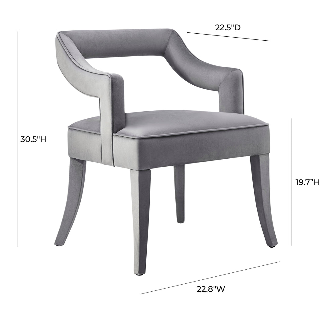 SwayLiving Tiffany Grey Velvet Chair DINING CHAIRS