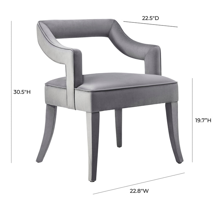SwayLiving Tiffany Grey Velvet Chair DINING CHAIRS