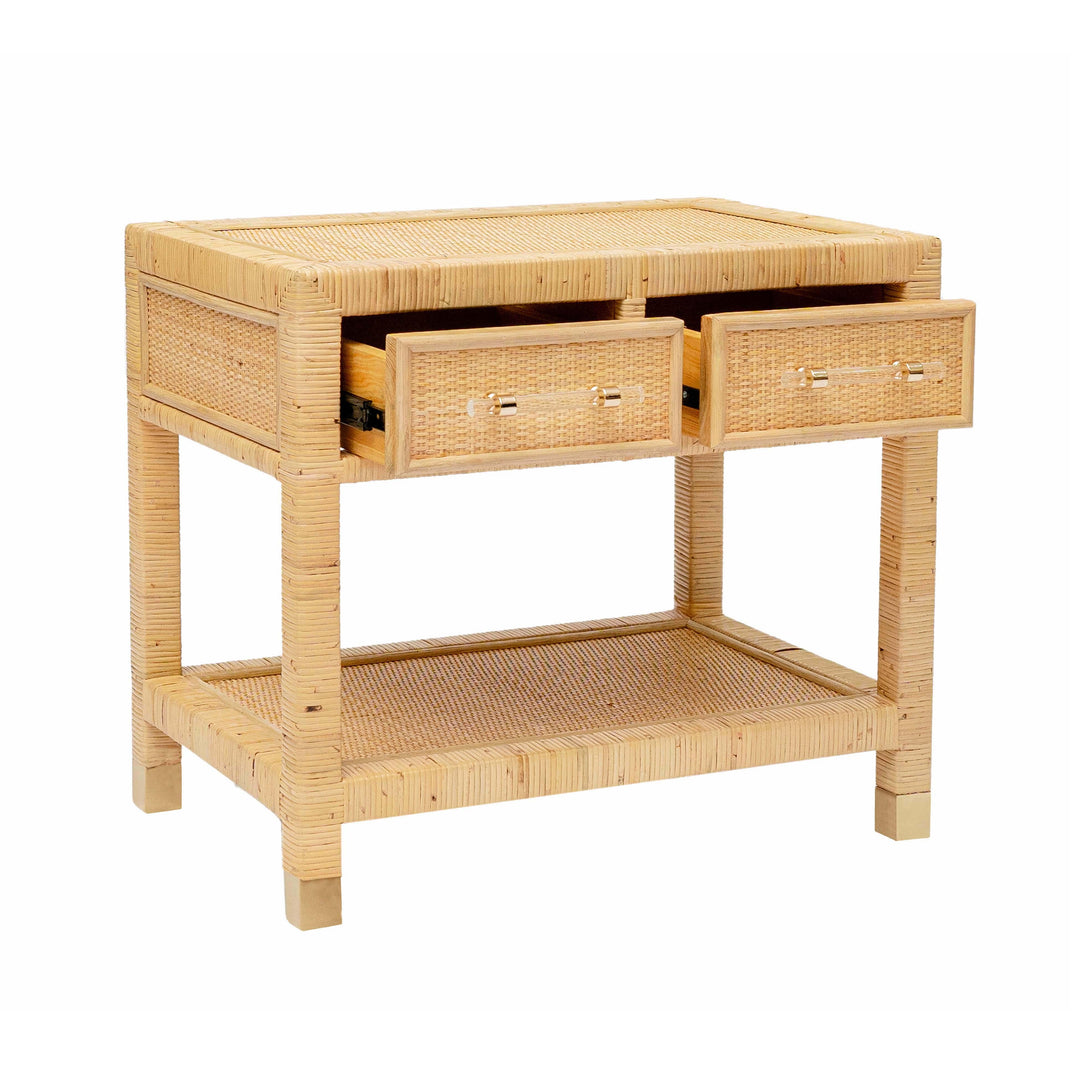 SwayLiving Amara Natural Rattan Nightstand NIGHTSTANDS