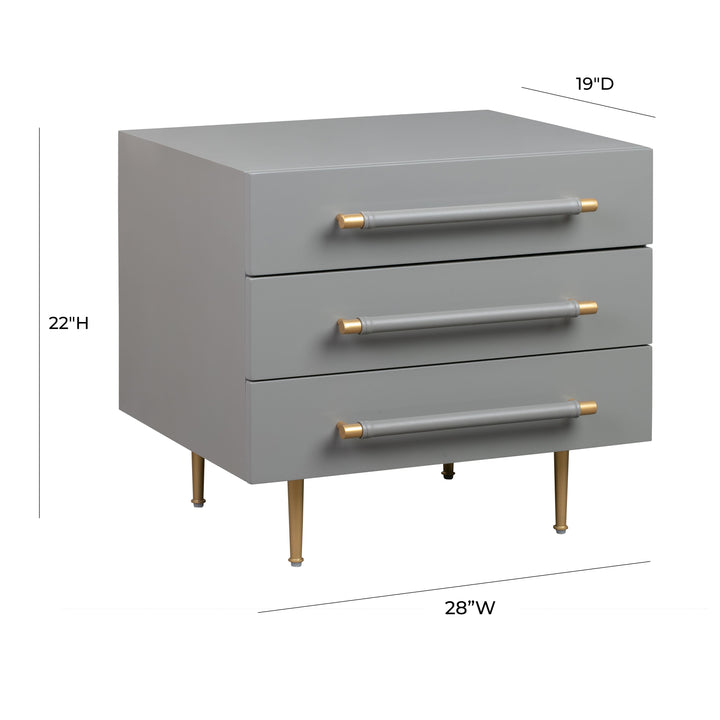 SwayLiving Trident Grey Nightstand NIGHTSTANDS