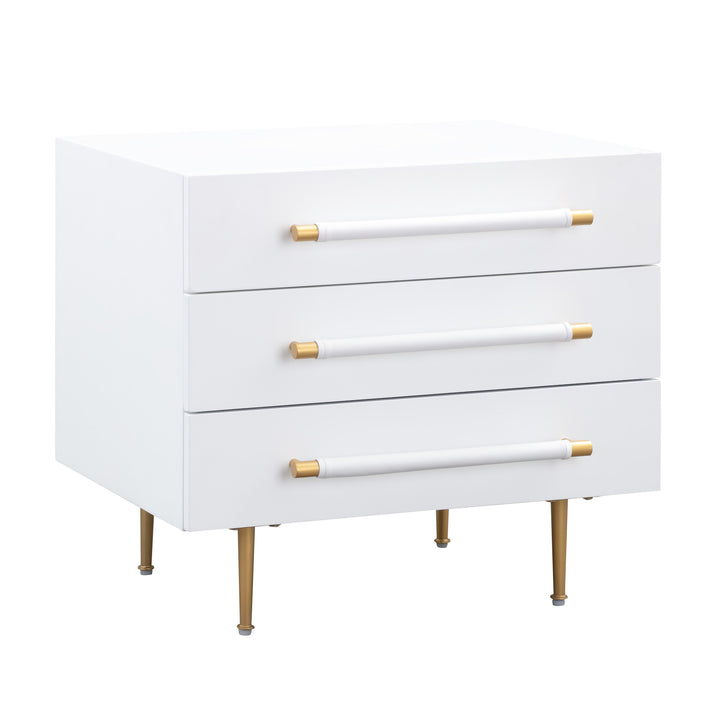 SwayLiving Trident White Nightstand NIGHTSTANDS