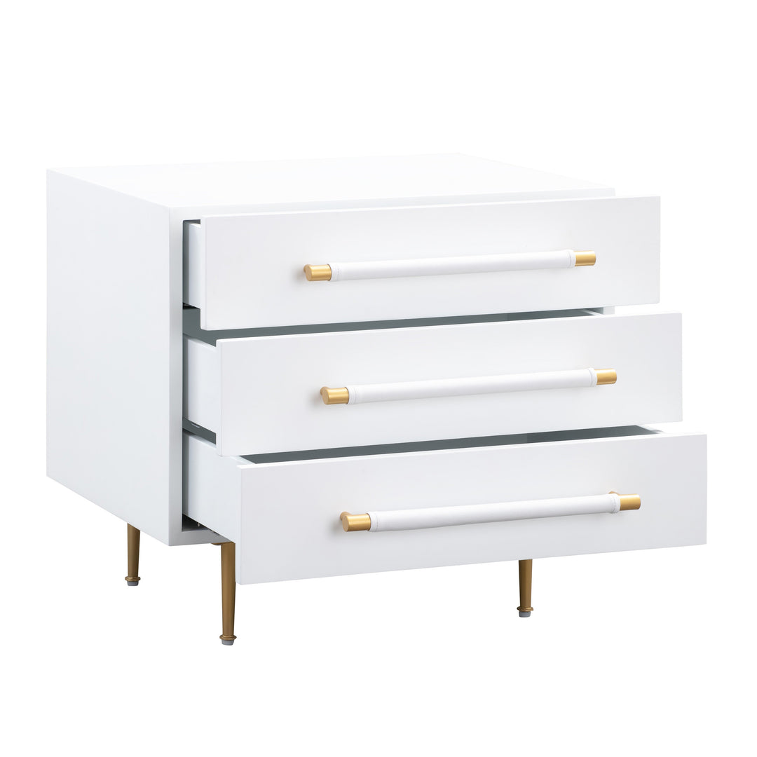 SwayLiving Trident White Nightstand NIGHTSTANDS