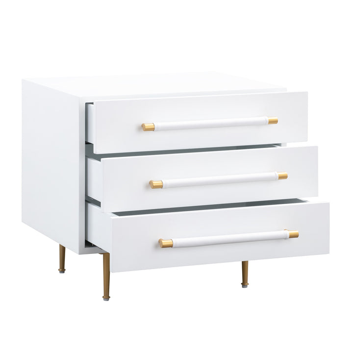 SwayLiving Trident White Nightstand NIGHTSTANDS