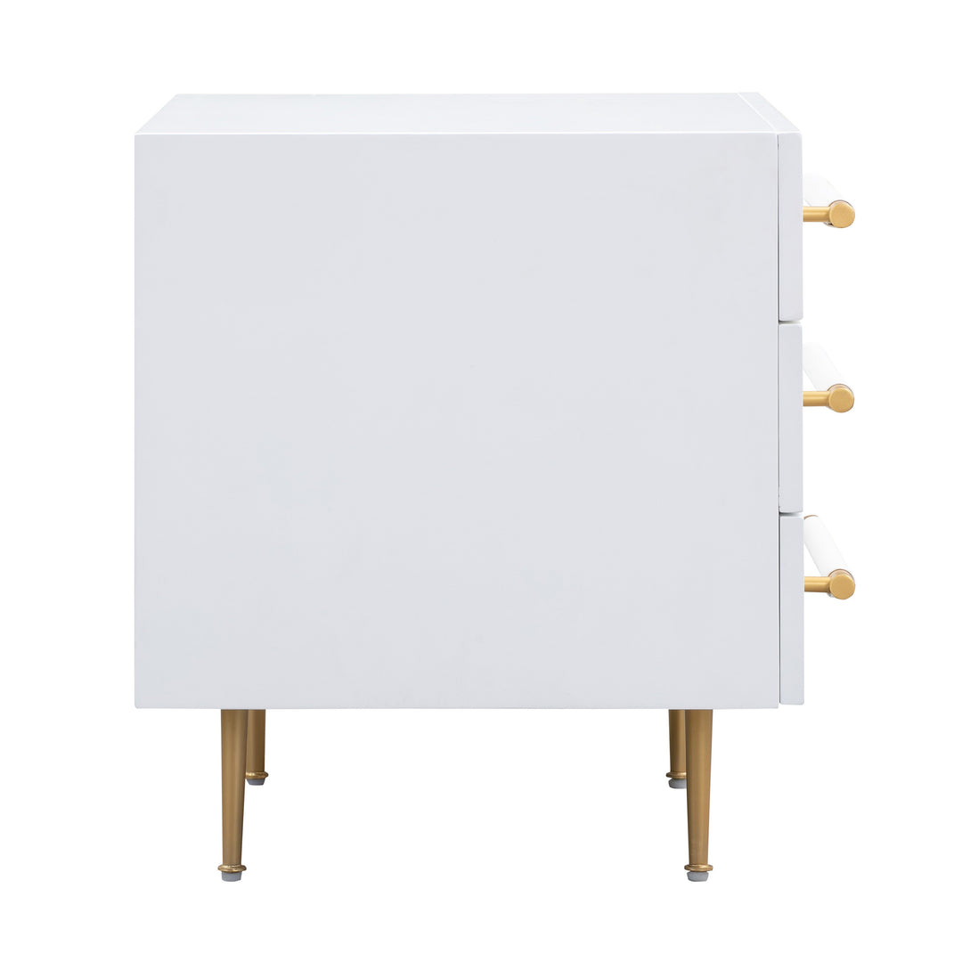 SwayLiving Trident White Nightstand NIGHTSTANDS