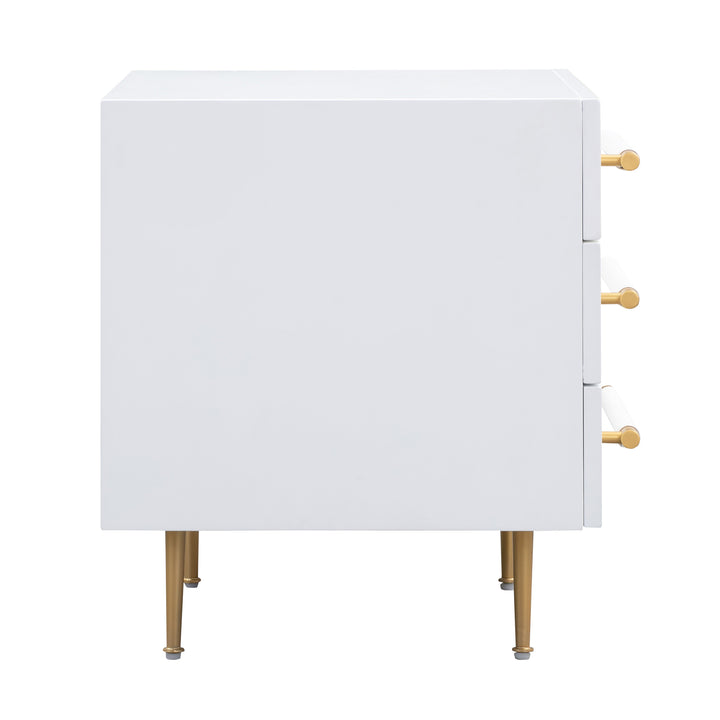 SwayLiving Trident White Nightstand NIGHTSTANDS