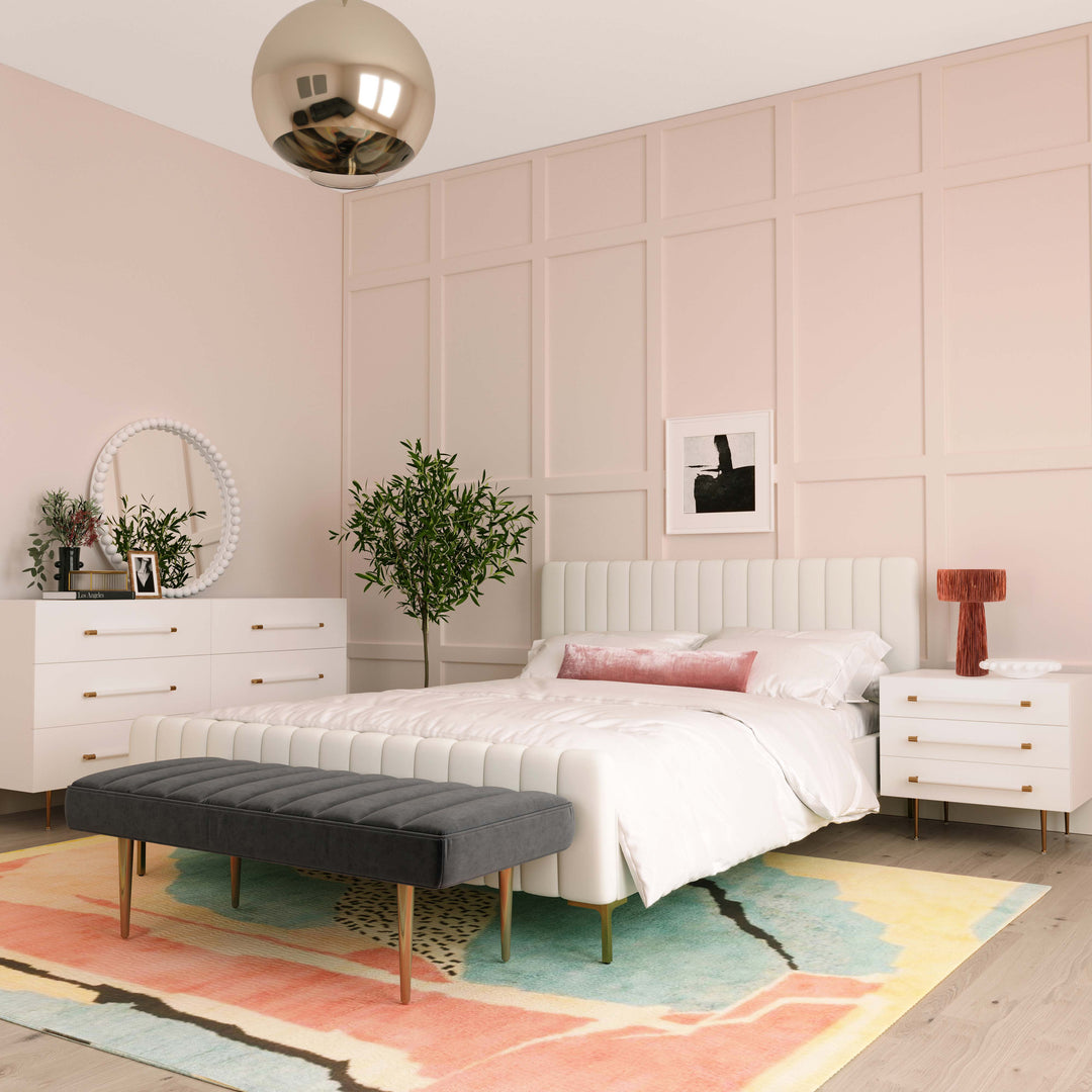 SwayLiving Trident White Nightstand NIGHTSTANDS
