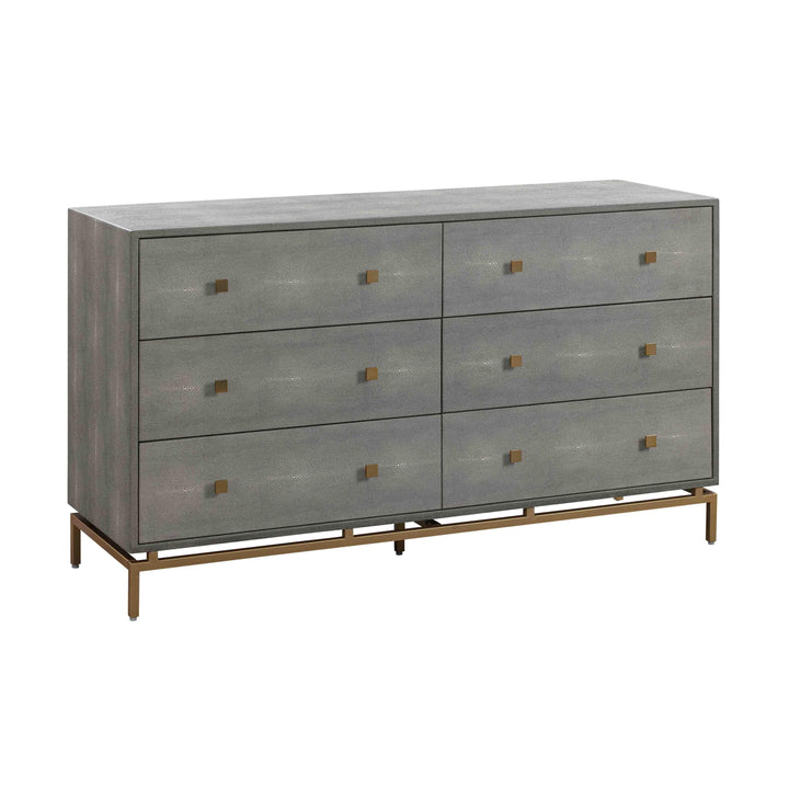 SwayLiving Pesce Shagreen 6 Drawer Dresser DRESSERS