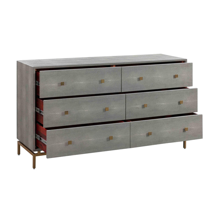 SwayLiving Pesce Shagreen 6 Drawer Dresser DRESSERS