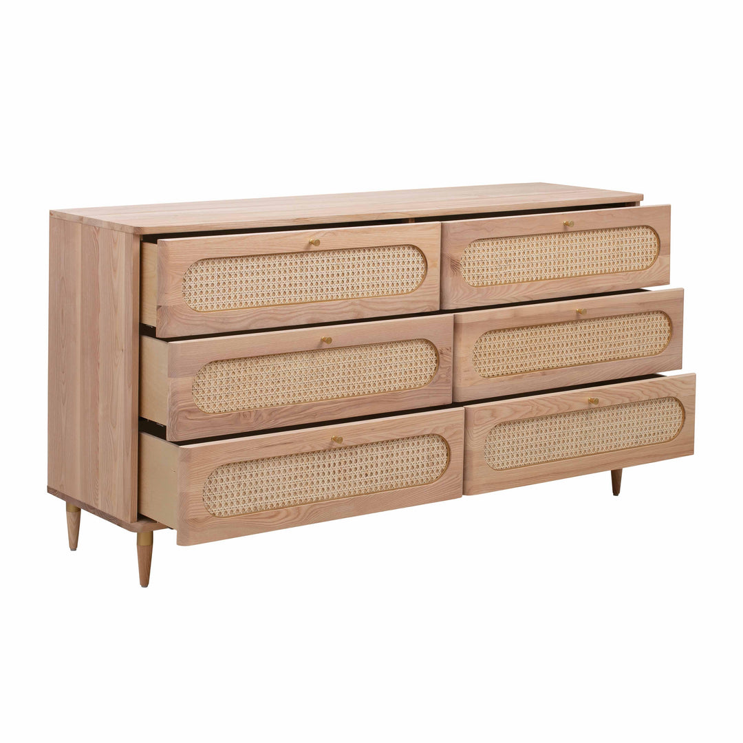 SwayLiving Carmen Cane 6 Drawer Dresser DRESSERS