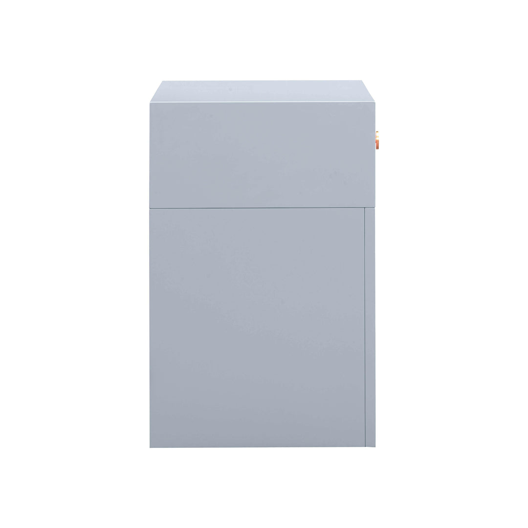 SwayLiving Suzie Pastel Blue & Rattan Nightstand NIGHTSTANDS