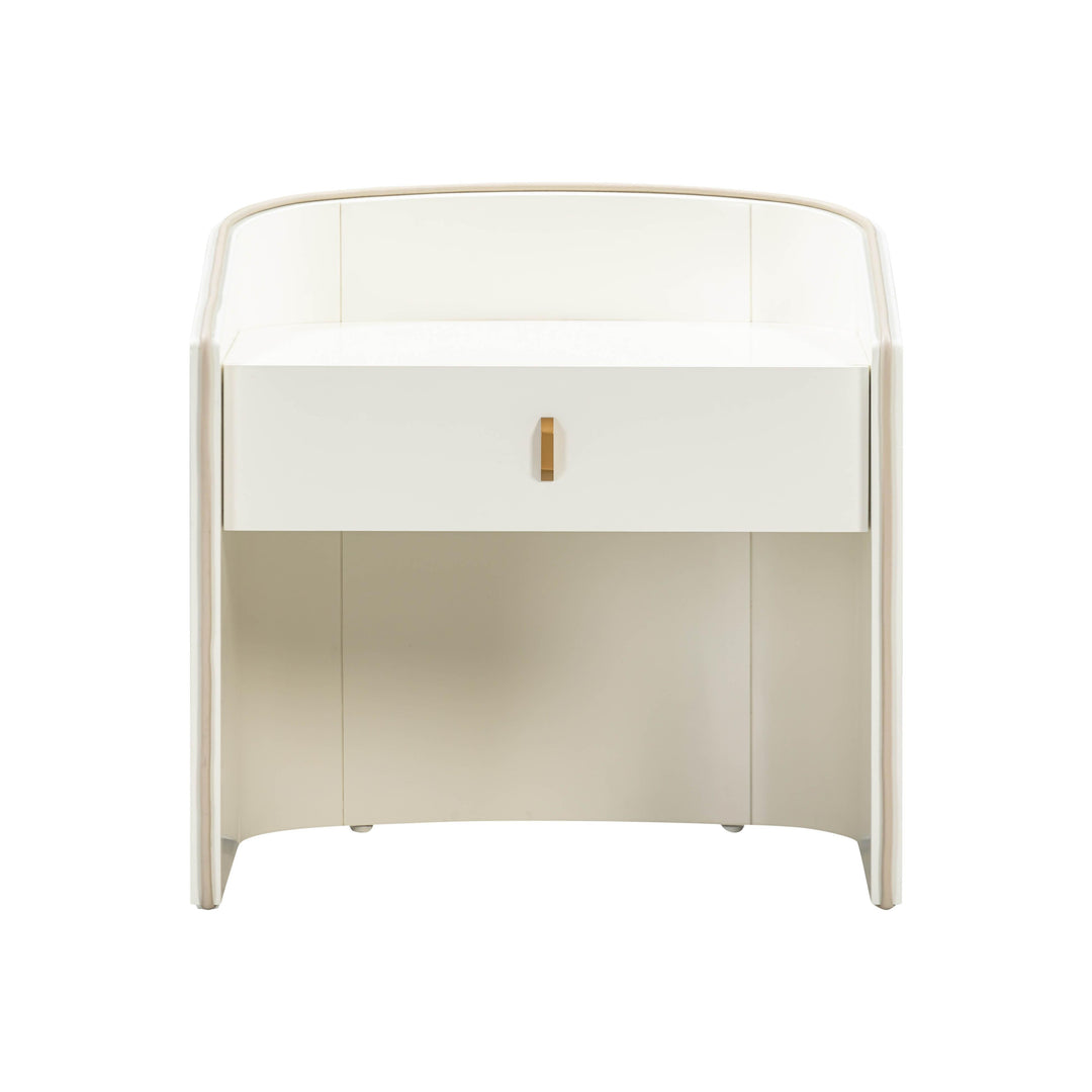 SwayLiving Collins Cream Lacquer Nightstand NIGHTSTANDS