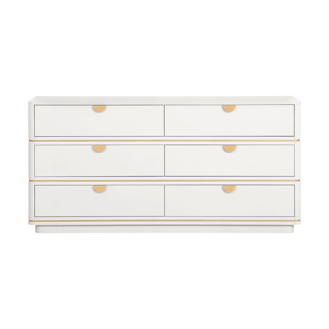 SwayLiving Julieta Cream 6 Drawer Dresser DRESSERS