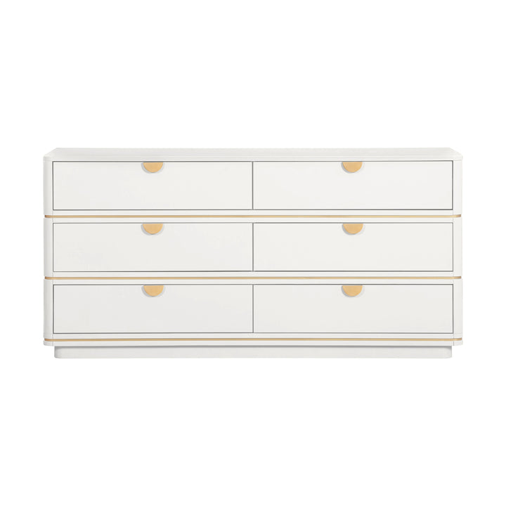 SwayLiving Julieta Cream 6 Drawer Dresser DRESSERS