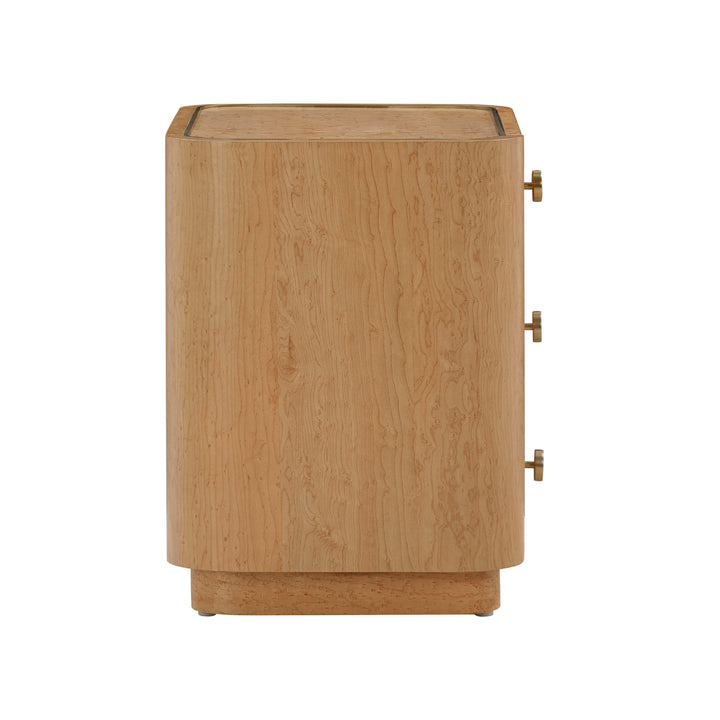 SwayLiving Abigail Natural Birdseye Maple Nightstand NIGHTSTANDS