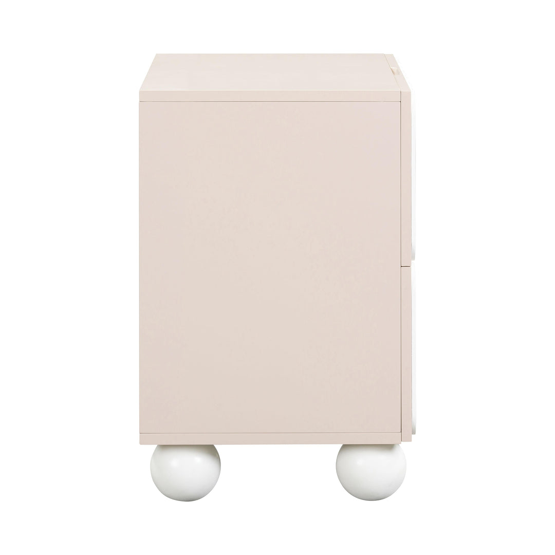 SwayLiving Tori Motif Taupe Nightstand NIGHTSTANDS