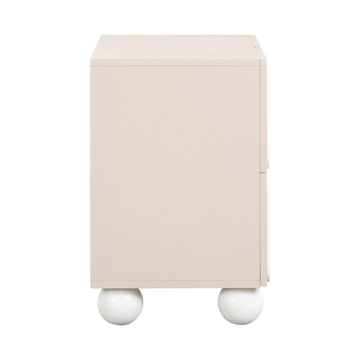 SwayLiving Tori Motif Taupe Nightstand NIGHTSTANDS