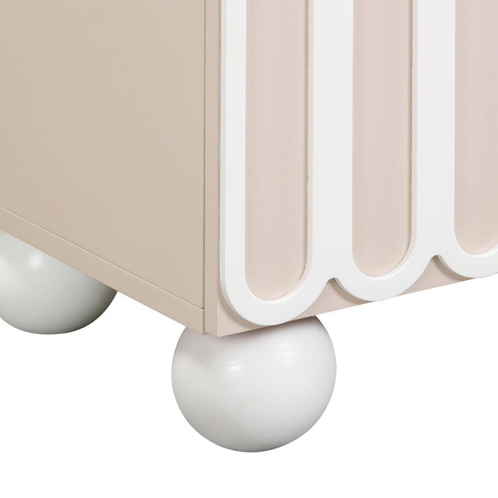 SwayLiving Tori Motif Taupe Nightstand NIGHTSTANDS