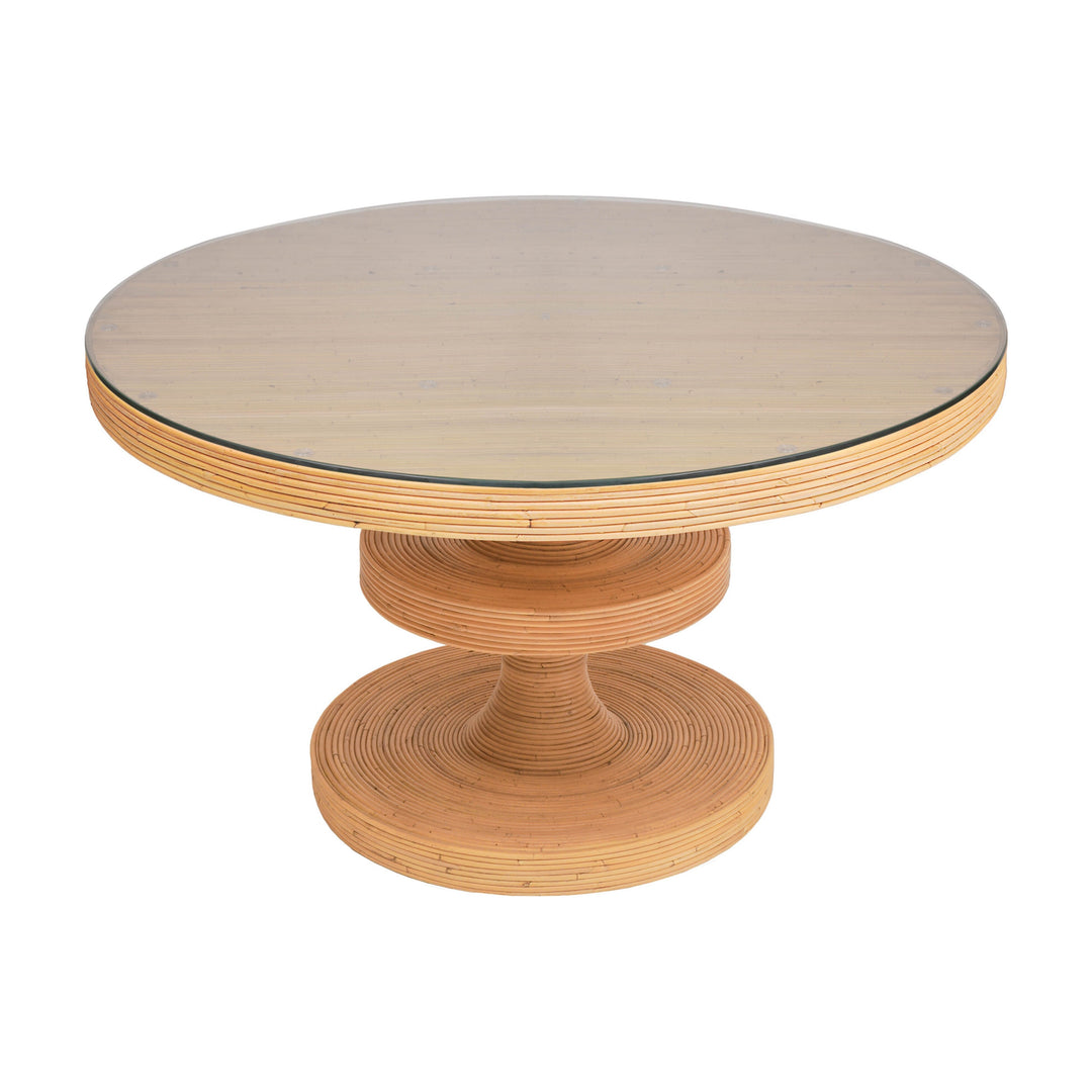 SwayLiving Apollonia Natural Rattan Round Dining Table DINING TABLES
