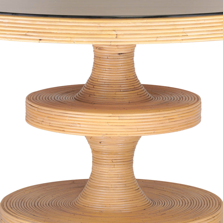 SwayLiving Apollonia Natural Rattan Round Dining Table DINING TABLES