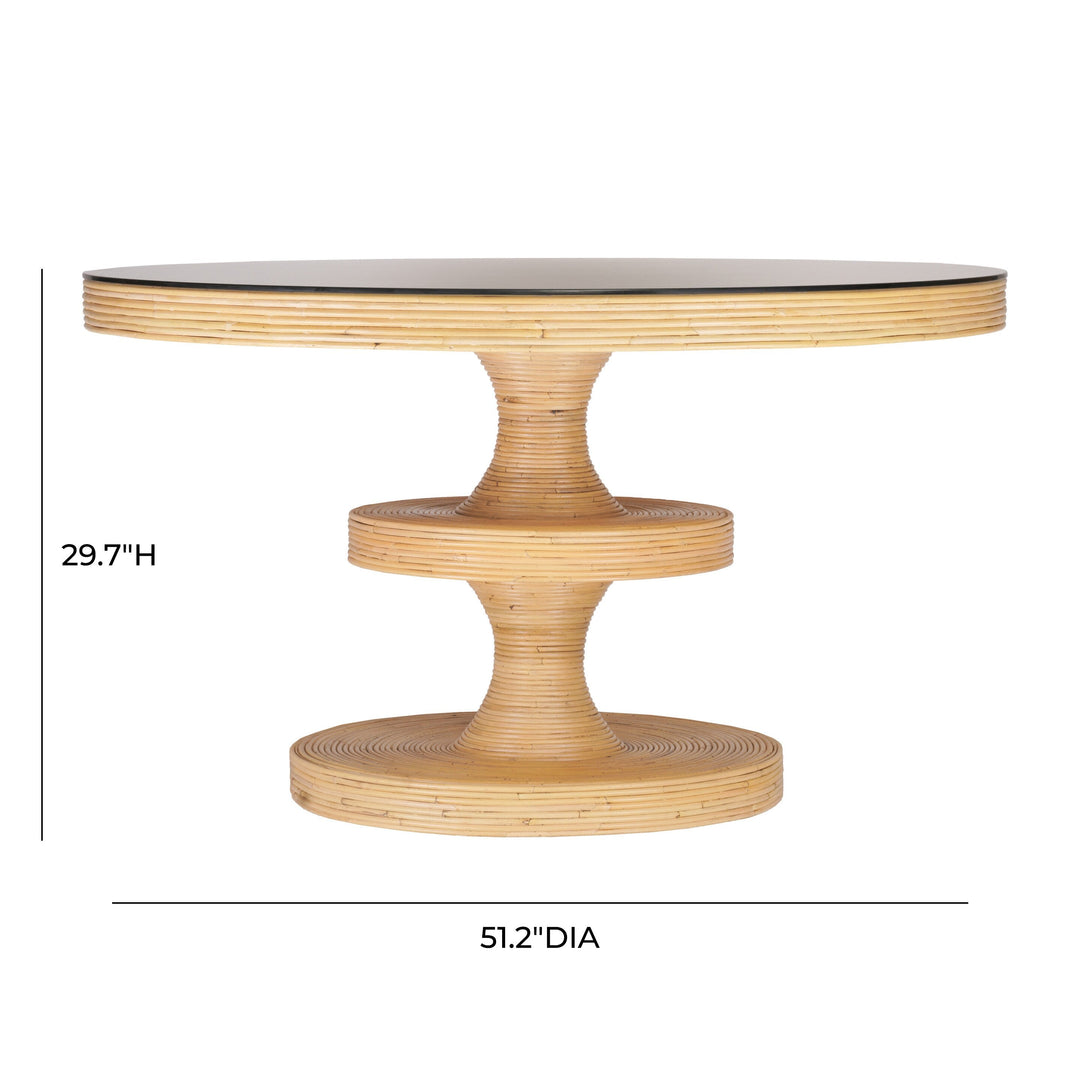 SwayLiving Apollonia Natural Rattan Round Dining Table DINING TABLES