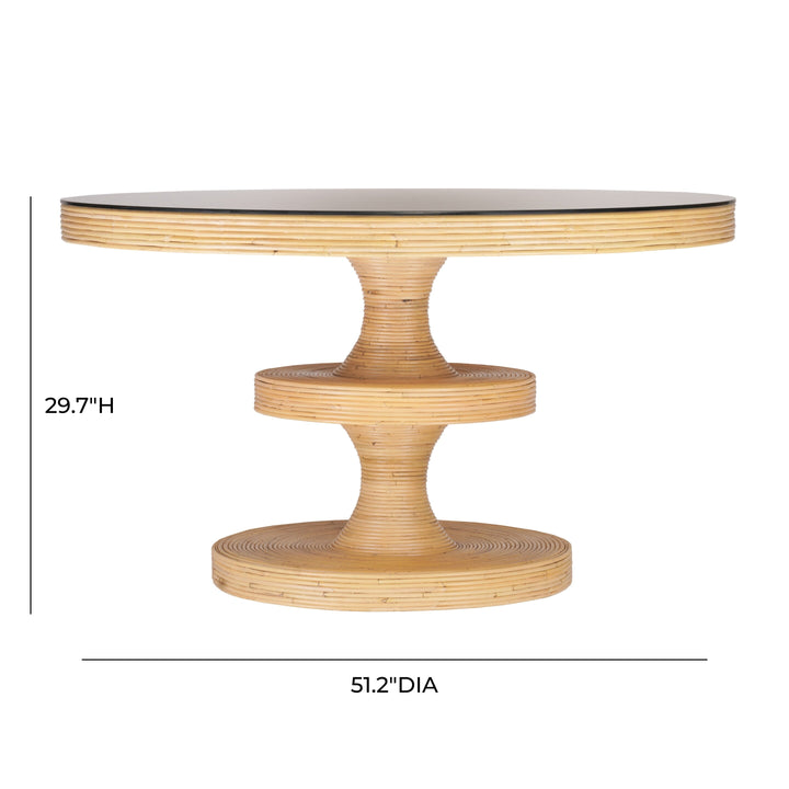 SwayLiving Apollonia Natural Rattan Round Dining Table DINING TABLES