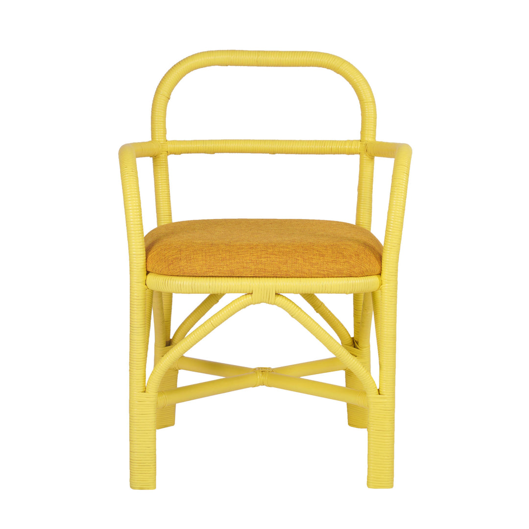 SwayLiving Ginny Yellow Rattan Dining Chair - Set of 2 DINING CHAIRS