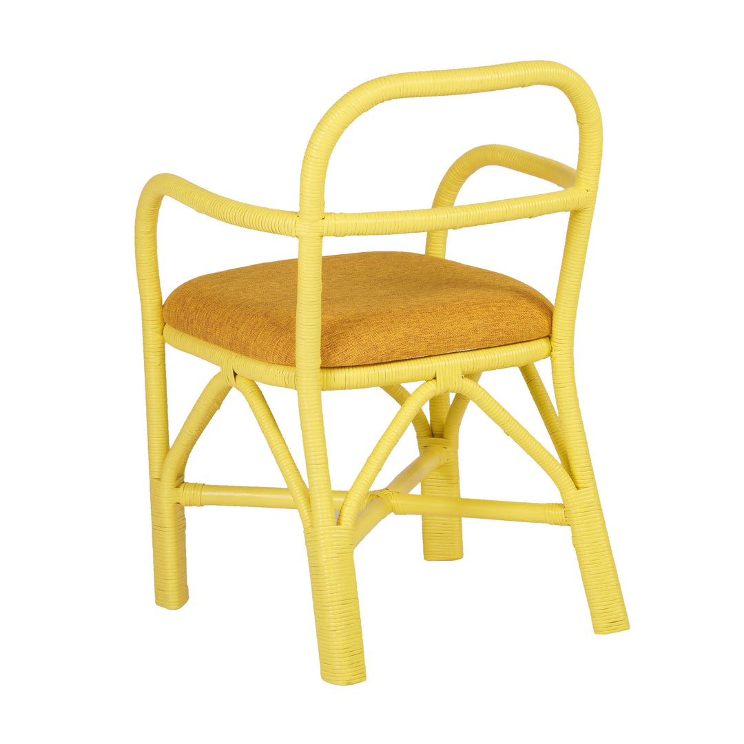 SwayLiving Ginny Yellow Rattan Dining Chair - Set of 2 DINING CHAIRS