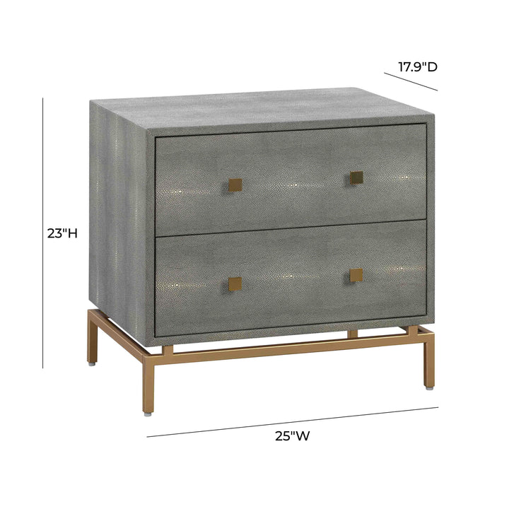 SwayLiving Pesce Shagreen Nightstand NIGHTSTANDS