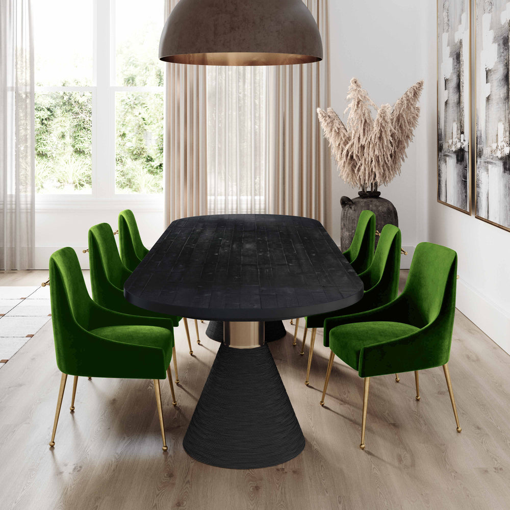 SwayLiving Beatrix Green Velvet Side Chair DINING CHAIRS