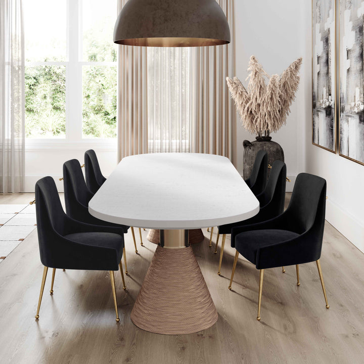 SwayLiving Rishi Natural Rope Oval Table DINING TABLES