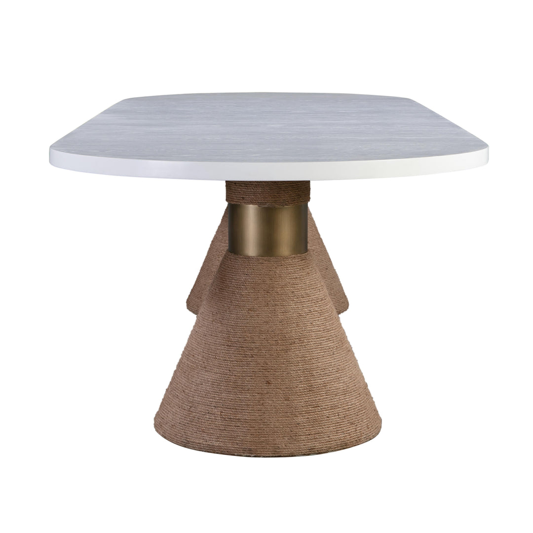 SwayLiving Rishi Natural Rope Oval Table DINING TABLES