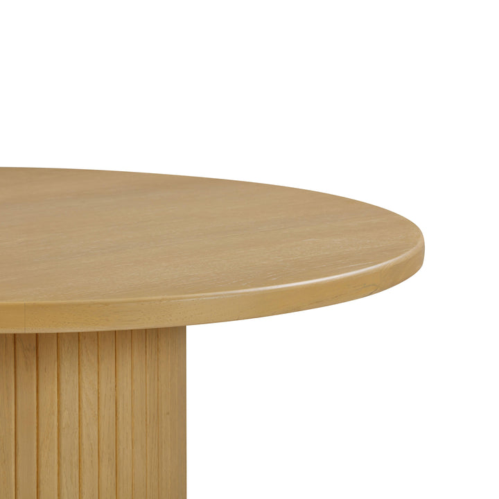 SwayLiving Chelsea Natural Oak Wood Round Dining Table DINING TABLES