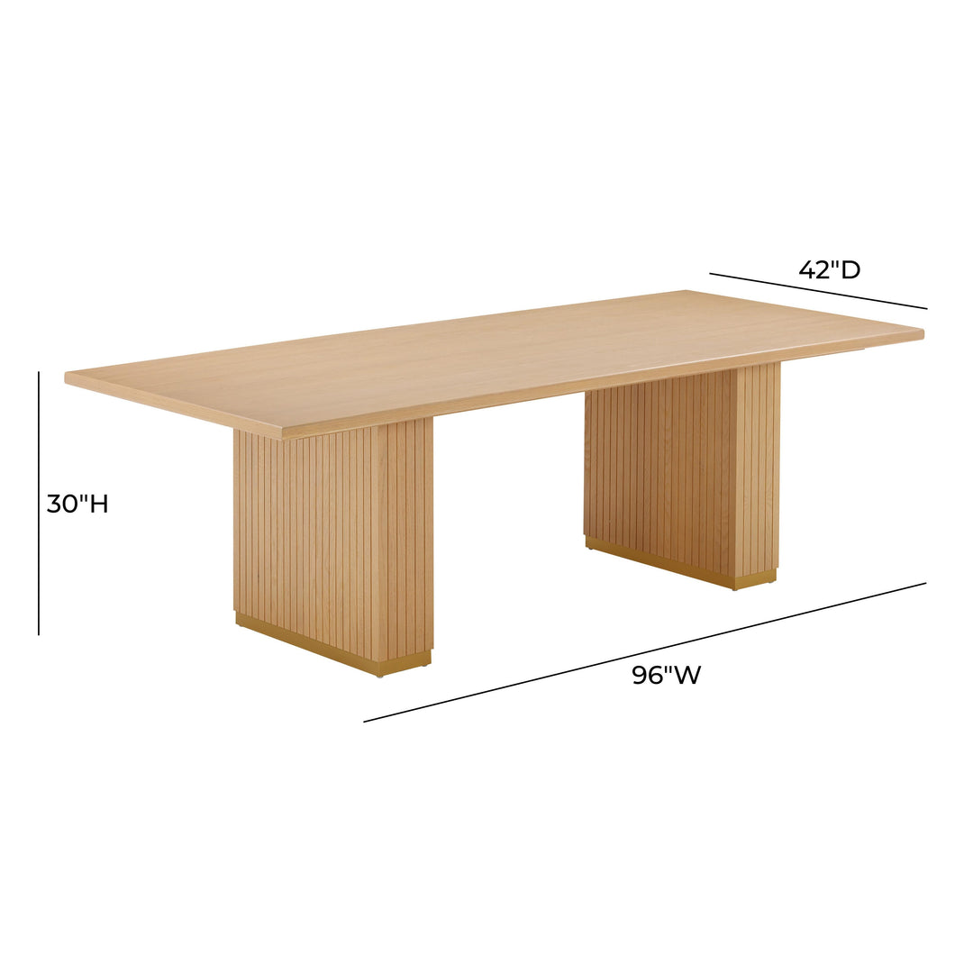SwayLiving Chelsea Natural Oak Wood Rectangular Dining Table DINING TABLES