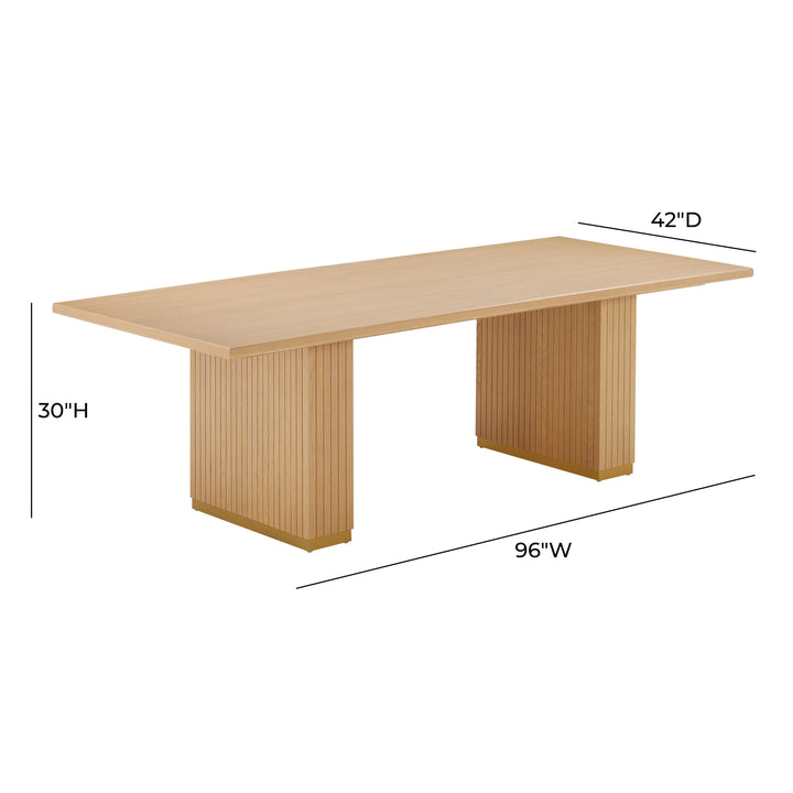 SwayLiving Chelsea Natural Oak Wood Rectangular Dining Table DINING TABLES