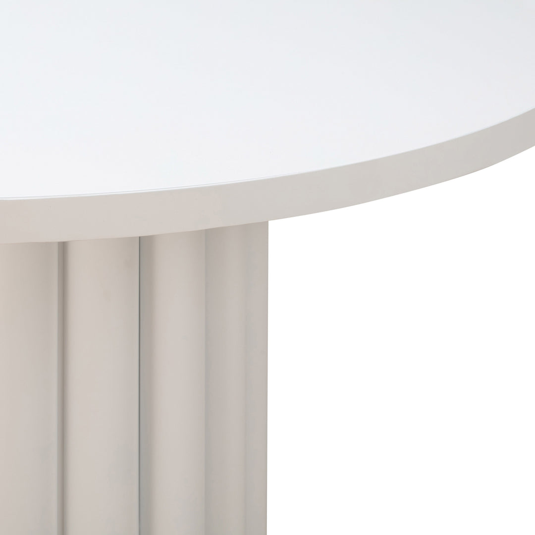 SwayLiving Kali 55 Inch White Round Dining Table DINING TABLES