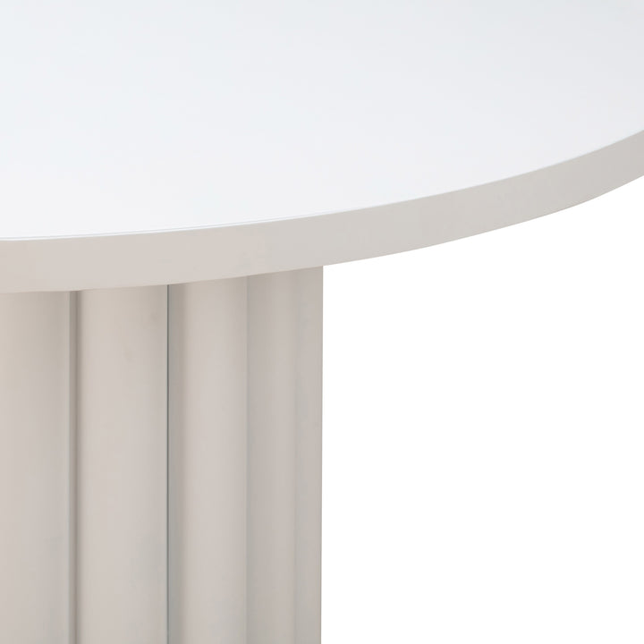 SwayLiving Kali 55 Inch White Round Dining Table DINING TABLES