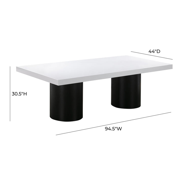 SwayLiving Nova White Lacquer Dining Table DINING TABLES