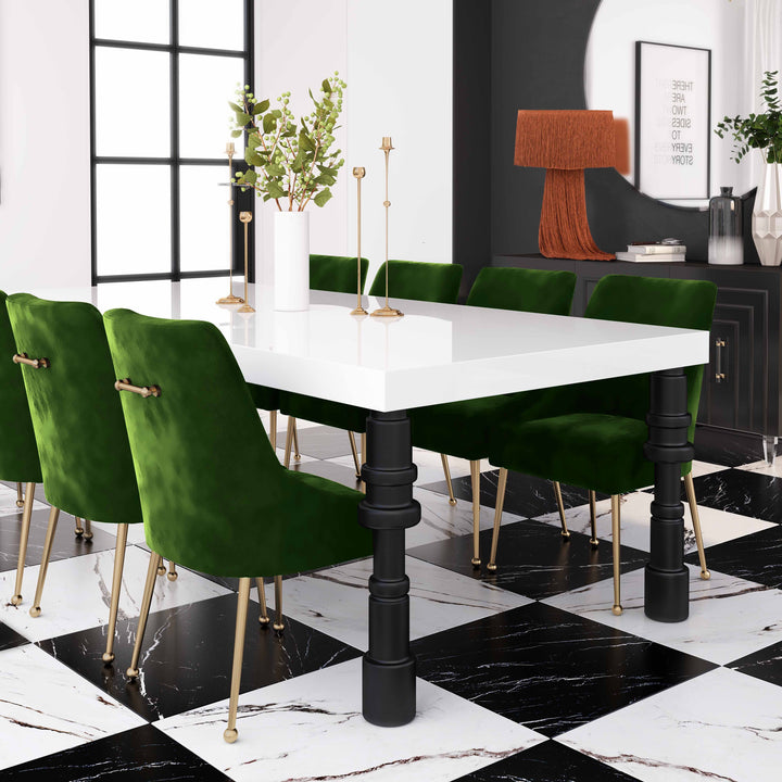 SwayLiving Beatrix Green Velvet Side Chair DINING CHAIRS