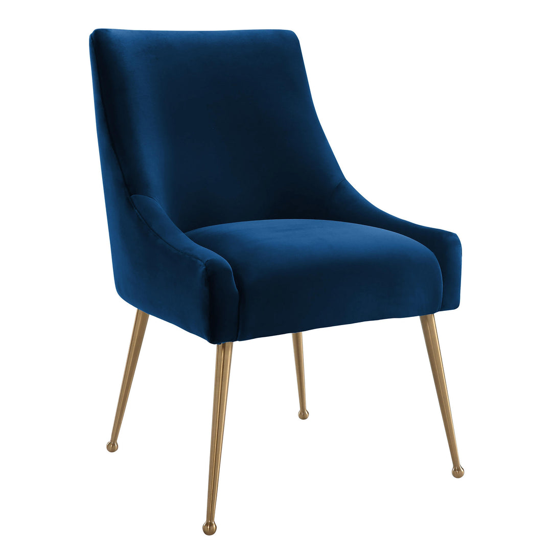 SwayLiving Beatrix Navy Velvet Side Chair DINING CHAIRS