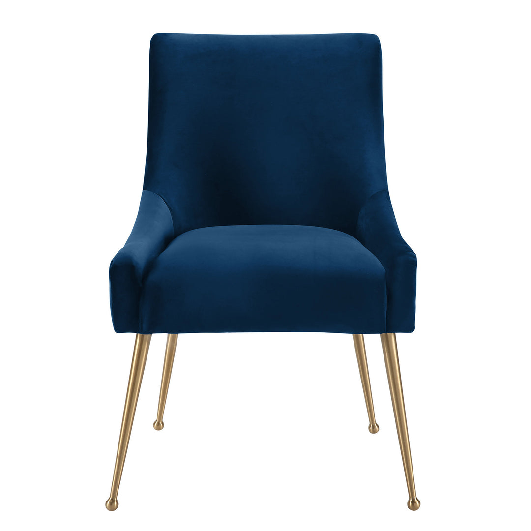 SwayLiving Beatrix Navy Velvet Side Chair DINING CHAIRS