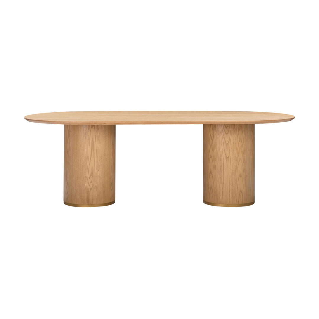 SwayLiving Brandy Natural Ash Wood Oval Dining Table DINING TABLES