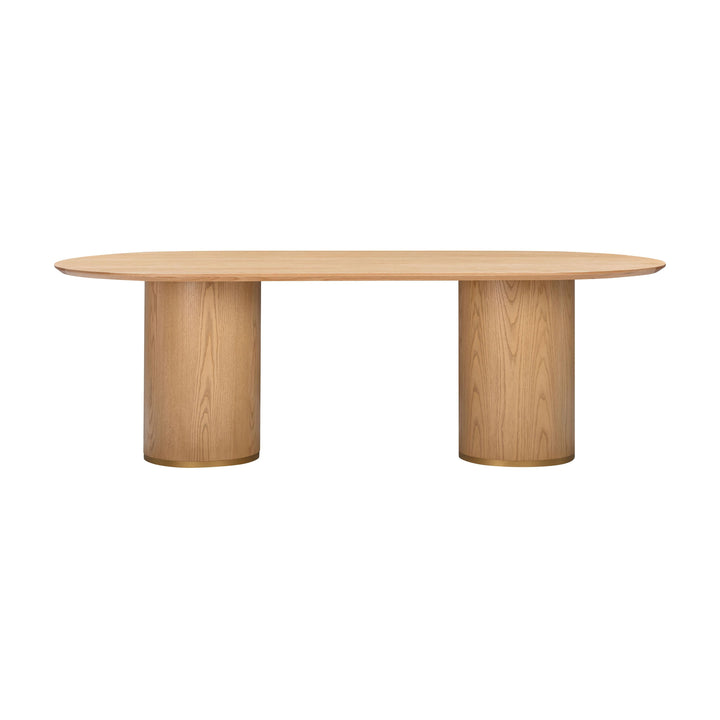 SwayLiving Brandy Natural Ash Wood Oval Dining Table DINING TABLES
