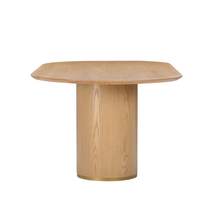 SwayLiving Brandy Natural Ash Wood Oval Dining Table DINING TABLES